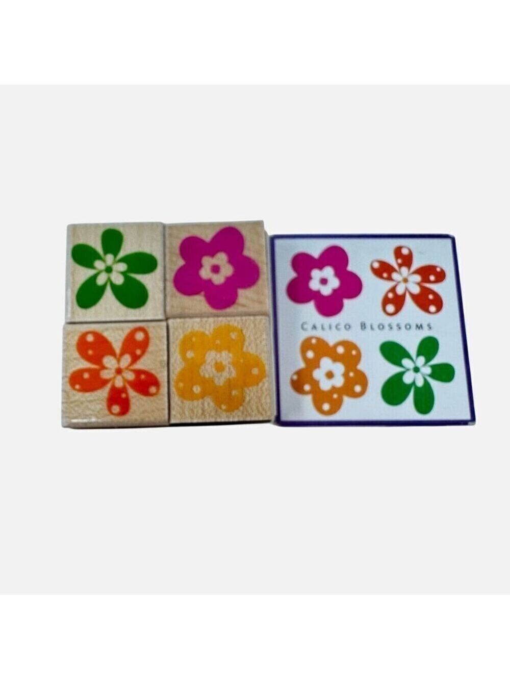 Hero Arts Calico Blossom Woodblock Rubber Stamps LL023 Set Crafting Scrapbooking